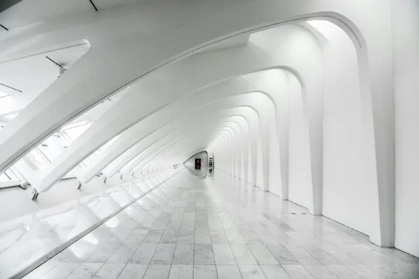 Modern white corridor