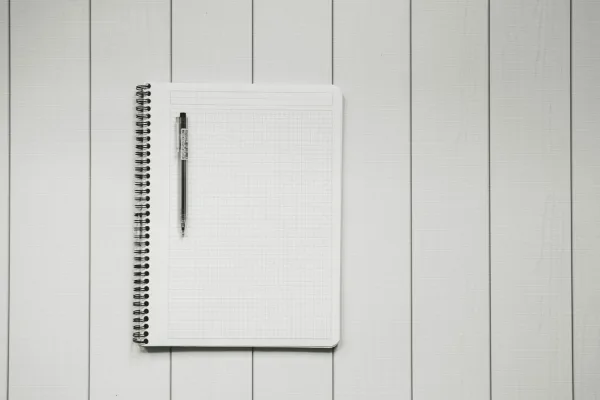 Grid notebook and Muji pen