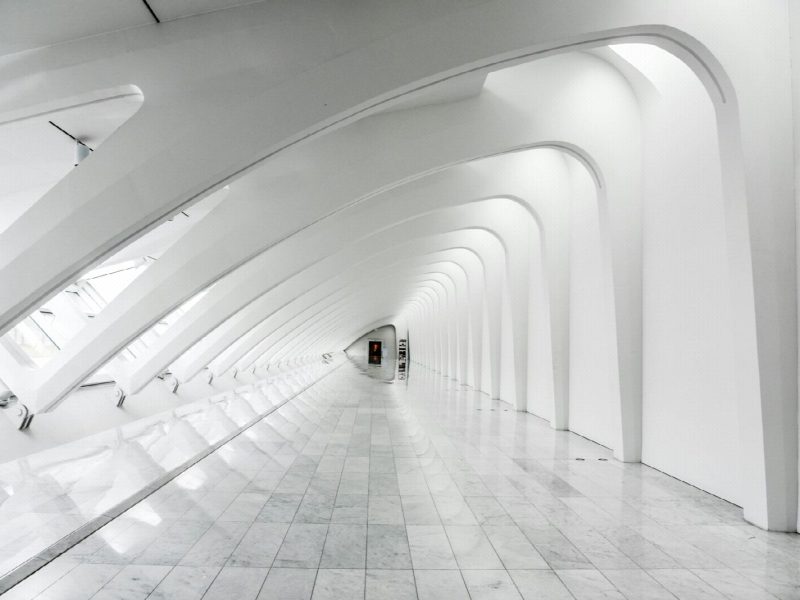 Modern white corridor